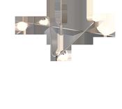 stylish contemporary 6 light pendant light in matt nickel - Stillorgan Decor