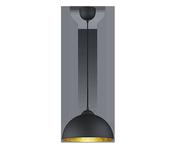 minimalist black and gold domed ceiling pendant light - Stillorgan Decor image