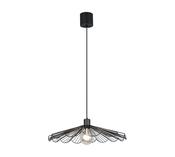 sleek scalloped dome black metal medium pendant light - Stillorgan Decor
