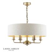 laura ashley sorrento 6 light ceiling lamp - antique brass