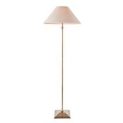 elegant floor lamp finished in antique brass plate with tapered shade - Stillorgan Decor image