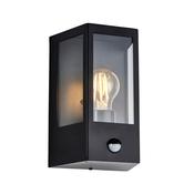 contempory sensor outdoor wall light in matt black - Stillorgan Decor image