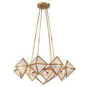 luxury cairo 8 light chandelier ceiling light in vintage brass - Stillorgan Decor image