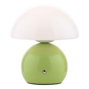 domed rechargeable table lamp green and opal glass LED - Stillorgan Decor image