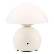 domed rechargeable table lamp white and opal glass LED - Stillorgan Decor image