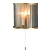 elegant ribbon glass wall light antique brass - Stillorgan Decor image