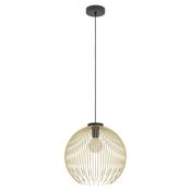 modern black &amp; gold open dome pendant light - Stillorgan Decor image