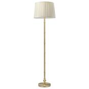 timeless antique brass floor lamp with pleated fabric shade - Stillorgan Decor image