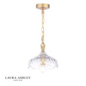 laura ashley eversden pendant antique brass and crystal - Stillorgan Decor image