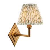 elegant herb garden green pleated angle diamond wall light with brass patina finish - Stillorgan Decor
