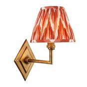 elegant apricot zigzag pleated wall light with brass patina finish - Stillorgan Decor
