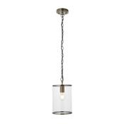 timeless antique brass pendant light with clear glass - Stillorgan Decor image