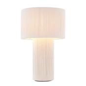 elegant cream cotton cord table lamp with sculptural textured base - Stillorgan Decor image