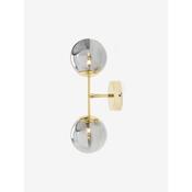 made.com gold/smoke grey globe wall light - Stillorgan Decor image