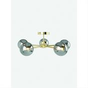 made.com globe smoked glass five light semi flush ceiling light - Stillorgan Decor image