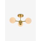 made.com globe opal glass three light semi flush ceiling light - Stillorgan Decor image