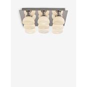 made.com monroe chrome nine light flush ceiling light with opal glass - Stillorgan Decor image