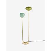 made.com adrianne green glass two light floor lamp - Stillorgan Decor image