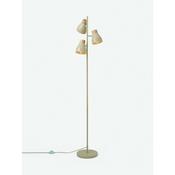made.com albert cream and natural wood three light floor lamp - Stillorgan Decor image