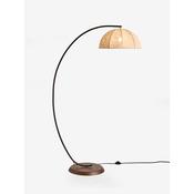 made.com benny black and cream floor lamp with linen shade - Stillorgan Decor image