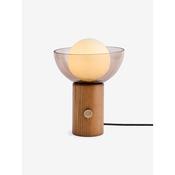 made.com dark wood layla table lamp - Stillorgan Decor image