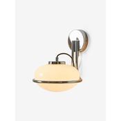 made.com piper chrome wall light with opal glass - Stillorgan Decor image