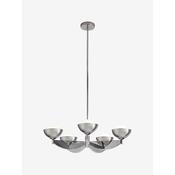 made.com layla chrome and opal glass five light ceiling pendant - Stillorgan Decor image