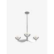 made.com layla chrome and opal glass three light ceiling pendant - Stillorgan Decor image
