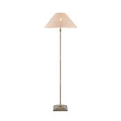 elegant natural rattan floor lamp with antique brass frame - Stillorgan Decor image