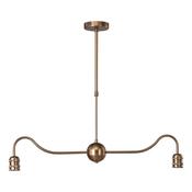 versatile antique bronze two light bar pendant – fitting only - Stillorgan Decor image