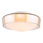 refined amber glass three light bathroom ceiling light – ip44 - Stillorgan Decor image