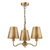 elegant antique bronze three light pendant with bronze empire shades - Stillorgan Decor image
