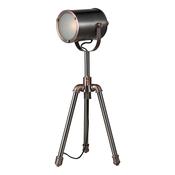 industrial aged silver and antique copper adjustable desk lamp - Stillorgan Decor image