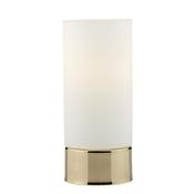 elegant polished gold touch table lamp with opal glass - Stillorgan Decor image