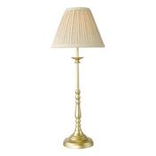elegant satin gold table lamp with shade - Stillorgan Decor image