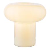 refined white glass table lamp - Stillorgan Decor image