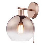 elegant satin bronze wall light with bronze ombre glass - Stillorgan Decor image