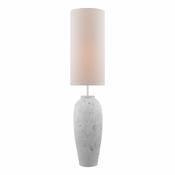 natural white and woven floor lamp with shade - Stillorgan Decor image