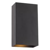 refined matt black two light up and down wall light - Stillorgan Decor image