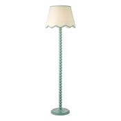 statement blue floor lamp with coordinating shade - Stillorgan Decor image