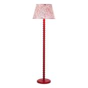 statement red floor lamp with coordinating textured shade - Stillorgan Decor image