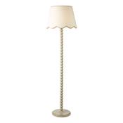 refined taupe floor lamp with coordinating shade - Stillorgan Decor image