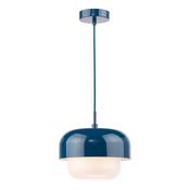 striking blue pendant light with opal glass diffuser - Stillorgan Decor image