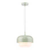 refined green pendant light with opal glass diffuser - Stillorgan Decor image