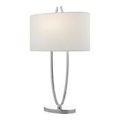 elegant polished chrome table lamp with shade - Stillorgan Decor image