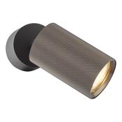 refined satin bronze and matt black adjustable single spotlight - Stillorgan Decor image