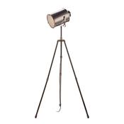 industrial aged silver and antique copper adjustable task floor lamp - Stillorgan Decor image