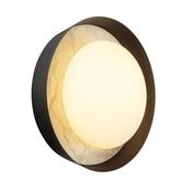 striking urban bronze integrated led wall light with alabaster - Stillorgan Decor image