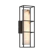 striking matt black medium alabaster led wall light - Stillorgan Decor image