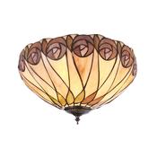 classic hutchinson medium two-light tiffany stained glass flush ceiling light - Stillorgan Decor